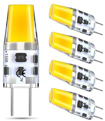 Bonlux Lampadine a LED G6.35 3W AC/DC 12V Bianco Calda 3000K Bi-Pin JC Tipo Lampadina a Capsula Sostituzione Della Lampadina Alogena 25W 30W GY6.35/G6.35 (Non Dimmerabile 5-Pacco)