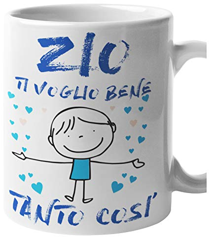 Incidiamo Tazza Mug Zio - ti voglio bene tanto così - Idea Regalo Compleanno Natale Festa