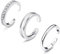 YADOCA 3 Stück 925 Sterling Silber Offene Ringe Verstellbare Zehenringe Mode Minimalistische Ring Sets Knöchelringe für Damen Mädchen