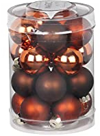 MAGIC Glas 3cm x 20 Stück kleine Christbaumkugeln Shiny Chestnut