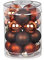 MAGIC Glas 3cm x 20 Stück kleine Christbaumkugeln Shiny Chestnut