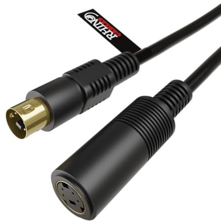 rhinocables S-Video Male to Female Cable S Video SVHS Extension Lead Super Video TV, Camcorder, Graphics 4 Pin Mini Din Wire S-VHS Gold Plated Plugs (3m)