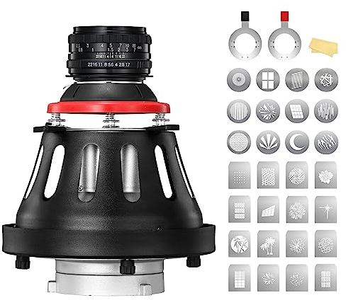 SOONPHO OT1 Pro II Optical Snoot Bowens für Fotografie,Optischer Snoot mit 50mm Objektiv Snoot,Art Special Effects Shaped Beam Light Cylinder für Monolight LED Licht Spotlight Studioblitz Dauerlicht
