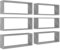 vidaXL Étagères Murales Cube 6 pcs, Supports Suspendus, Tablettes Flottantes, Meubles de Salon Salle de Séjour, Gris Béton Bois d'Ingénierie