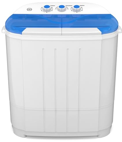 Zynkez - Lavadora portátil, mini lavadora compacta de 14 libras, combinada con lavadora semiautomática de 9 libras y 5 libras giratoria para apartamentos, dormitorios, vehículos recreativos