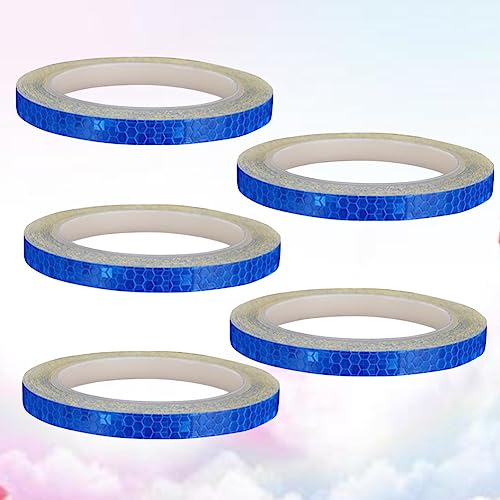 BESPORTBLE 5st Reflektierendes Klebeband Fahrradwarnstreifen Reflektierendes Felgenband Reflektierende Aufkleber Fürs Fahrrad Fahrradaufkleber Leuchtband Fahrrad Aufkleber Scheinen Reflektor