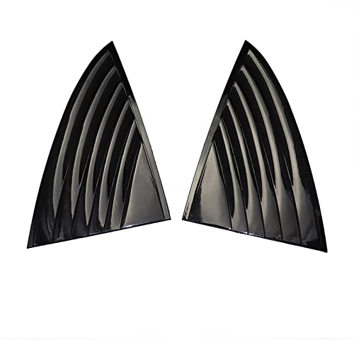 SAFWEL 2 stücke Auto Hinten Fenster Jalousie Spoiler Scoops Shutter Air Vent Schwanz Dreieck Jalousien Fit for Tesla Modell 3 2017-2021 ABS Zubehör