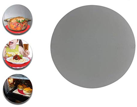 30 cm Silikon-Mikrowellenmatte, antihaftbeschichtet, Ofenmatte, hitzebeständig, Mikrowellen-Drehteller-Matte (grau)