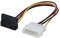 NEWLIA 8 Pulgadas Molex 4-Pin Lp4 Macho a SATA Cable de convertidor Adaptador de 15 Pines de 9 Pines Compatible with ATX 12V / 5V & Disco Duro HDD/SSD