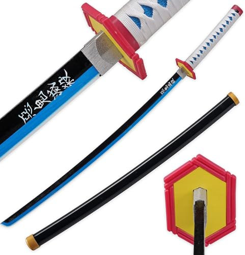 LQZJG Anime bambù Spada Cosplay Spada,Tomioka Giyuu Spada Katana 103cm/40 Pollici