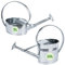 TTL Garden Annaffiatoio in metallo zincato da 5 l + set da 10 l – Annaffiatoio in zinco con doccetta svitabile – 1 x 5 l & 1 x 10 l di volume ovale in zinco antiruggine – Annaffiatoio in lamiera