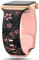 Floral Engraved Straps Compatible with Apple Watch Straps 41mm 40mm 38mm 42mm(Series 10) for Women,Cute Flower Bands Soft Silicone Sport Strap for iWatch Series 10 9 8 7 6 5 4 3 2 1 SE