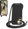 WenBaby Handykette für Samsung Galaxy S24 Ultra Hülle mit Band,Handyhülle mit Schnur zum Umhängen Silikon Seil Necklace Schutzhülle mit Kordel Tasche Case TPU Bumper - Schwarz