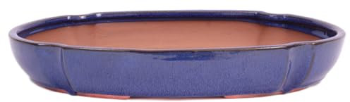 generisch Bonsai - Schale, Waldschale, oval 37.5 x 26.5 x 5.8 cm blau 51381