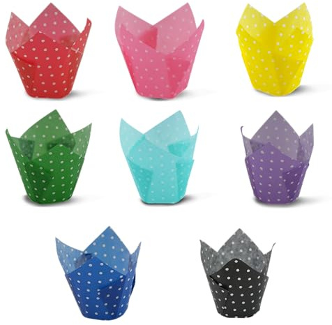 Tulip Backförmchen für Cupcakes, Muffins, fettdichtes Papier, 200 Stück