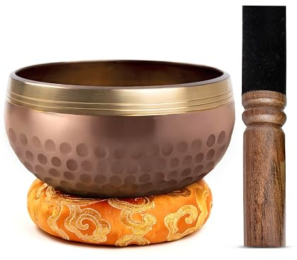 Tibetan Singing Bowl Set Brass - Master Healing Grade - Authentic Handcrafted Sound Bowl by Himalayan Bazaar