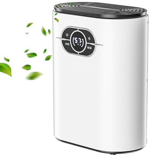Deshumidificadores para el hogar, Deshumidificador de Secado de Ropa de 1200 ml con Pantalla Digital, Control Remoto, Apagado automático, Temporizador de 24 Horas, humidificador de Aire para hogares