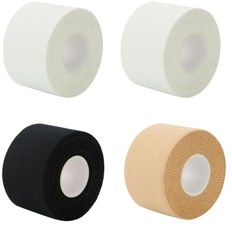 4 Rollen Sport Tapes, Tape Sport, 2,5 cm x 10 Meter Sportband, Selbstklebendes Sportband, Selbstklebende Sportbandage für Fußball Klettern Alle Sportarten