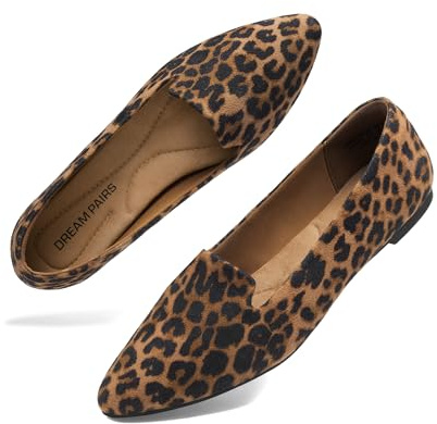 DREAM PAIRS Women's Flats - Dress Ballet Comfort,Size 7,Leopard,DWUMSP2502