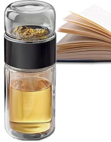 3-in 1 Smart Tea Infuser, Tea Infuser, Tea Infuser Teapot? Tea Pot for Loose Tea Diffusers, Small Glass Teapot with 280ml Insulated Cup for Tea Lovers