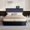 JOROBURO Polsterbett Doppelbett 180x200cm mit LED-Kopfteil, Jugendbett Gepolsterte Boxspringbett Mit Hydraulischem Stauraum, Stauraumbett Funktionsbett Bettgestell, PU-Leder, Ohne Matratze, Schwarz