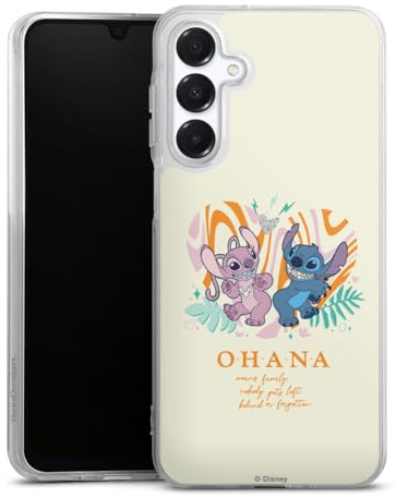 Silikon Hülle kompatibel mit Samsung Galaxy A 16 5G Case transparent Handyhülle Lilo & Stitch Offizielles Lizenzprodukt Disney