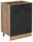 Vicco Küchenunterschrank R-Line, Anthrazit Landhaus, 60 cm mit Schublade, ohne Arbeitsplatte