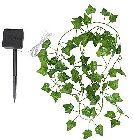 Ivy Fairy String Lights, LED Fairy Lights with Artificial Ivy Garland, LED Ivy String Lights, Artificial Ivy Garland with Lights Battery Operated Hanging Fake Ivy Leaves for Decor (5m, 50 lights)