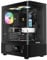 GAMDIAS ATLAS E2 Gaming ATX Mid Tower Computer PC Case, Curved Panoramic Side Tempered Glass, Digital Display w/Software, Pre-installed 3 x 120mm ARGB Fans, Perforated Vent for Great Airflow, Black