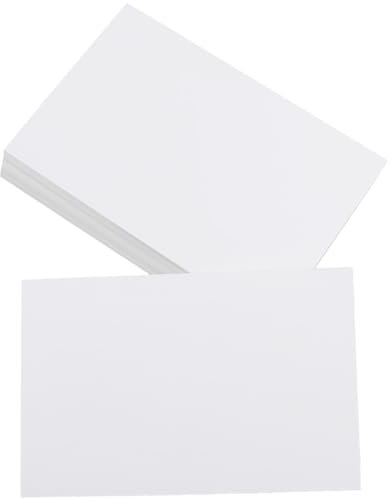 SOFPLATE 50 Stück Leere Karteikarten Weißer Karton Schweres Dickes Rechteckiges Doppelseitiges Unliniertes Grußkartenpapier Zum Drucken Lernen Schreiben von Postkarten Menüs Hochzeitseinladungen
