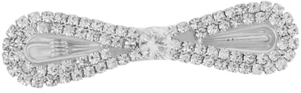 Strass Schleifen Haarspange Damen, Silberne Entenschnabel Klammer | Festem Halt, Eleganter Glitzeroptik, für Brautfrisuren, Alltag, Party, Klassische Frisuren