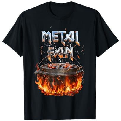 Dutch Oven und Schriftzug Metal Fan T-Shirt