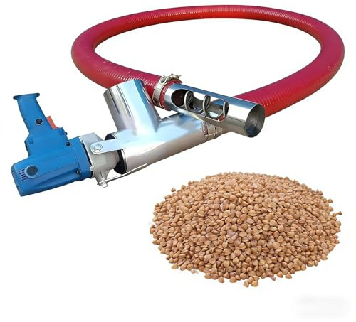 2000W Transportador De Tornillo Eléctrico, Bomba De Succión De Grano De Alta Resistencia, Alimentador De Sinfín 220-440 Libras/Min Con Manguera Flexible Para Cemento, Are-na, Fertilizante