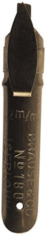 Brause 18020B Packung, mit 50 Feder Bandzug, 2 mm, ideal für gotische Buchstaben, ideal für die Kalligraphie, 1 Pack
