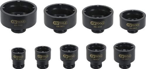KS Tools 450.5020 Socket Set for Km Groove Nuts Studs Internal 9 Pcs