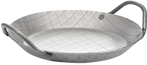 GSW 859042 Gastro Traditionell Eisenpfanne geschmiedet, Servierpfanne mit Zwei Griffen 24 cm