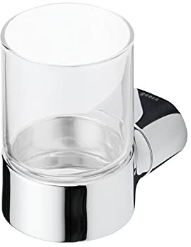 Geesa Wynk Becherhalter, Becher aus Glas, Halter: Chrom, 68 x 95 x 105 mm