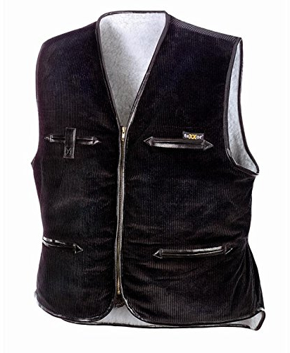 texxor Unisex Arbeitsweste Vega gef tterte Breitcordweste schwarz S, Schwarz, S EU