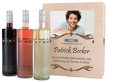 private Wine Wein-Set zum Geburtstag mit Premium Geschenkbox mit Foto und Wunschtext