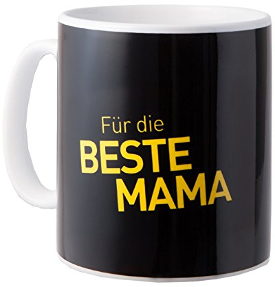 Borussia Dortmund BVB-Tasse für die beste Mama, Schwarz, 1 Stück (1er Pack)