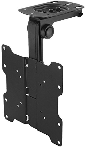 deleyCON Universale TV & Monitor Montaggio a Soffitto - 17 - 37 Pollici (43cm - 94cm) - Fino a 20Kg e VESA 200x200mm - 90° Orientabile