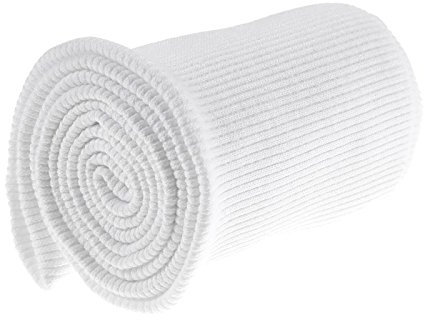 Bündchen Strickbündchen 16x80cm Bündchenstoff Baumwolle elastisch gerippt, Farbwahl, Farbe:weiß