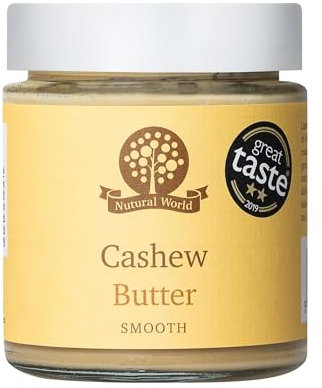 Nutural World - Smooth Cashew Nut Butter (170g) Great Taste Award winner - 100% pure single ingredient