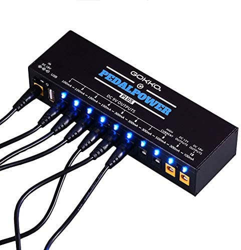 GOKKO Pedal Power Supply with 10 Outputs 9V/12V/18V (GK-29)