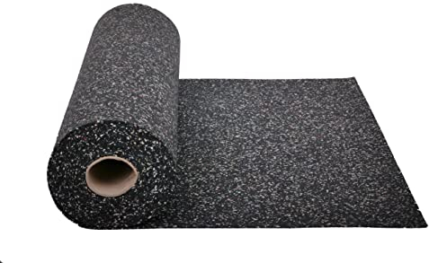 Gummimatte 5 mm Anti-Vibrationsmatte Antirutschmatte 500 x 125 x 0,5 cm, schwarz (Meterware) (Bautenschutzmatte Antivibrationsmatte Außenbereich Kofferraummatte Bodenschutzmatte Bodenbelag Gummi)
