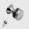 304 Edelstahl Duschtürknopf Duschtürgriff Badezimmer Duschkabine Türgriff Glastür Schrankgriff Dusche Griff Beschläge Türgriff Einzelne/Doppelter Knopf,Silberfinish,Schraube Ø8mm (N)
