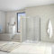 Cabine de douche 120x90x190cm porte de douche à l'accès au centre + paroi latérale avec receveur 120x90 cm