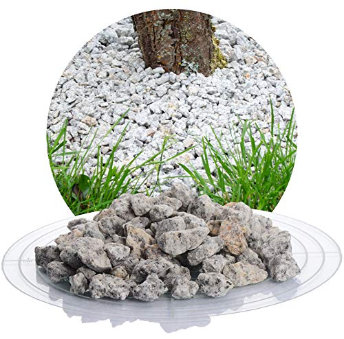 Schicker Mineral Granit Ziersplitt grau 25 kg, ideal zur Gartengestaltung, Salz und Pfeffer Granit Naturstein, Splitt, robust, witterungsbeständig, Steingarten, Weg-, Terrassengestaltung (8-16 mm)