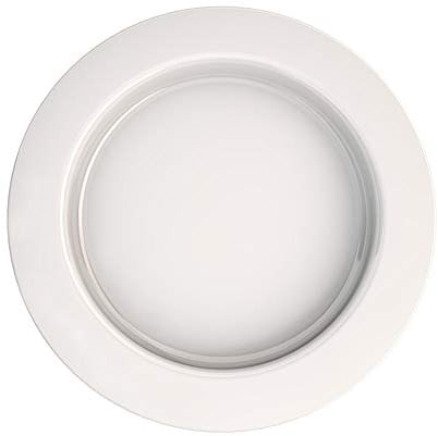 Ornamin Large Plate with sloped Base, White