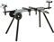 Support pour scie à onglet avec extensions - chevalet de sciage tronçonnage de bûches - pliable avec roulettes - charge max. 150 Kg - gris noir